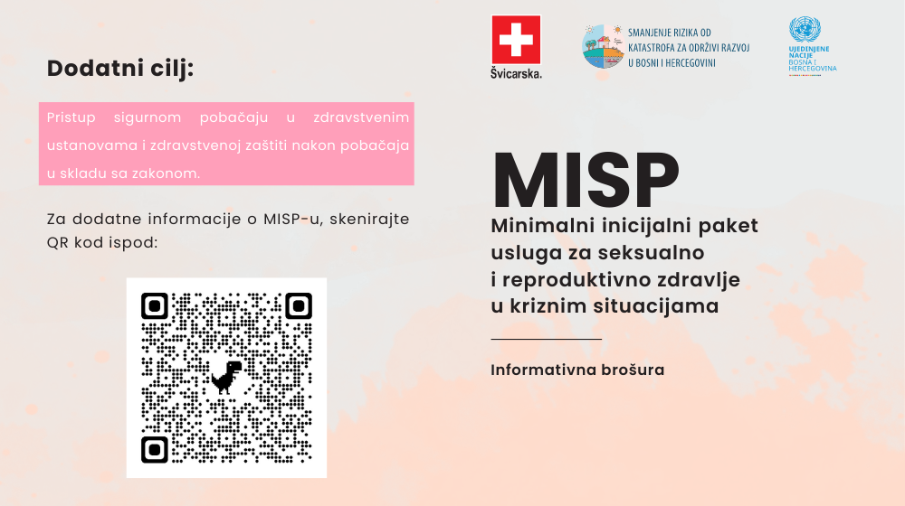 Text: Minimalni inicijalni paket usluga za seksualno i reproduktivno zdravlje u kriznim situacijama.  