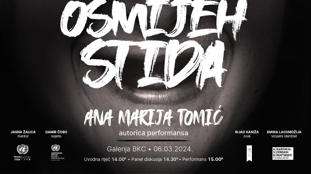 Poster for the performance "Smile of Shame" 