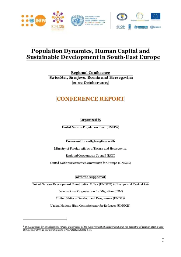 Conference Report: Population Dynamics, Human Capital and Sustainable Development in South-East Europe