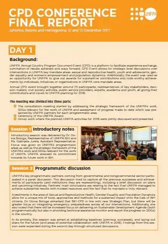 UNFPA Annual Country Program Document Event