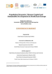 Population Dynamics, Human Capital and Sustainable Development in South-East Europe Presentations